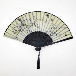 접이식 베이직 일본 수채화부채(베이지