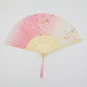 접이식 일본 추천 수채화부채(핑크