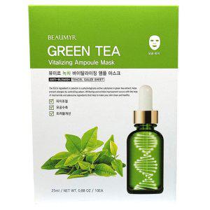 모공을 타이트하게 잡아주는 효과 녹차 마스크팩 10입