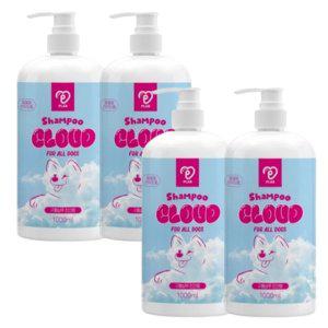 강아지 풍성한 거품 샴푸 전견용 1000ml 4P 셀프 목욕