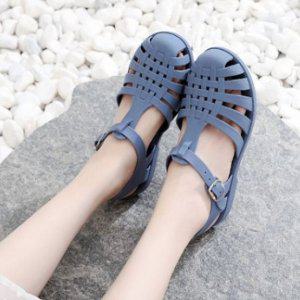 여성 스트랩 젤리 샌들 발편한 데일리 여름슈즈