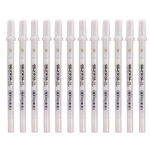중성펜 겔리롤 화이트 젤펜 0.5mm(12개입)