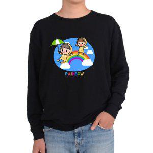 맨투맨 무지개 우산 RAINBOW 우비소녀 무지개다리그림 다양한 사이즈