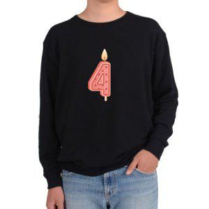 맨투맨 숫자 4 촛불 양초 생일초그림 모든사이즈