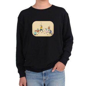 맨투맨 민속놀이 팽이치기 명절그림 전색상 사이즈