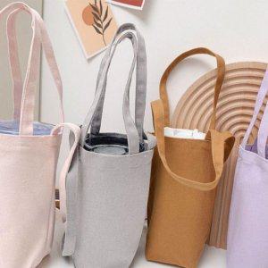 레인보우 기본 캔버스 컵홀더 드링크백 모던 테이크아