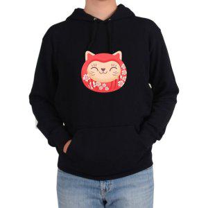 후드티 일본고양이 얼굴 CAT 마네키네코 가면 미소그림 다양한 색상 사이즈