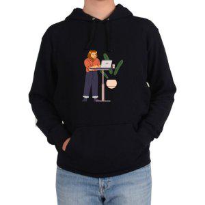 후드티 IT직원 컴퓨터작업 노트북그림 다양한 색상 사이즈