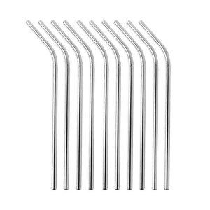 스텐 커브 빨대 10p 20x5mm 재사용 우유 반영구 카페