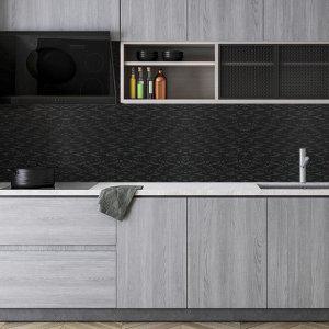 데코시트 50cmX2.5m 메탈엠보 블랙 포인트벽지 시트지