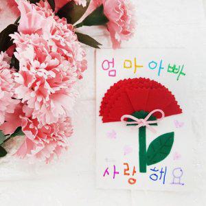 (TD) 펠트 카네이션 감사카드 만들기 - 5인세트