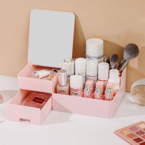화장품 메이크업 함 거울 수납형 정리 박스