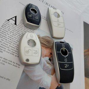 스마트키홀더 식스미 스마트 TPU 키커버 벤츠 화이트 케이스 블랙