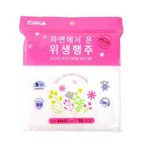재사용 가능한 위생타올 자연유래 소재 수세미 타올 빨아쓰는 위생타월