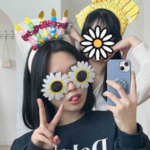 꽃 썬그 선글 웃긴 플라워 라스 안경 생일 썬