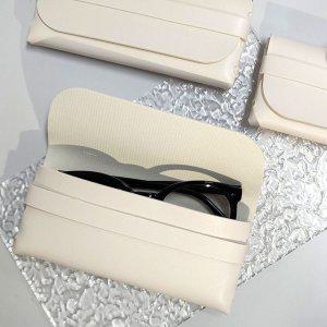 케이스 가죽 주머니 화이트 띠 파우치 안경