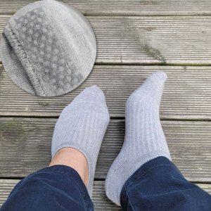 발목 골지 무지 단목 슬리퍼 그레이 양말 국산