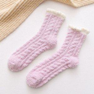 양말 포근한양말 보라색 여성 예쁜양말 기모양말
