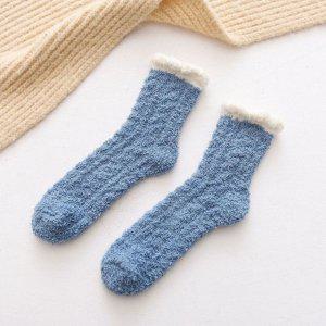 포근한양말 크리스마스양말 블루 여자 수면양말