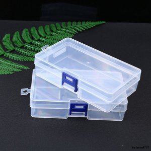 5개묶음 사각 투명 소품 정리 보관 비즈 케이스 태클 박스