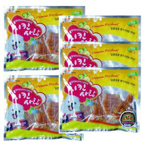 강아지 고기말이 육포 치킨 400g 5P 영양 간식 져키
