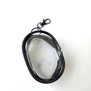 지퍼키링 투명 충전기 귀여운 필통 블랙 여성