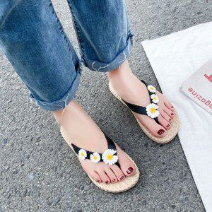 여름 휴양지 여행 슈즈 슬리퍼 캐주얼 꽃신발 쪼리