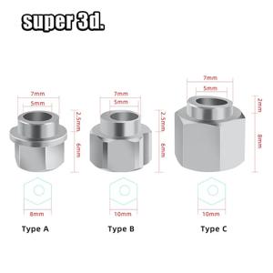 5/10pc 3D 프린터 Openbuilds 편심 스페이서 V 휠 편심 컬럼 절연 나사 너트 V-슬롯 보어 5MM DIY 부품