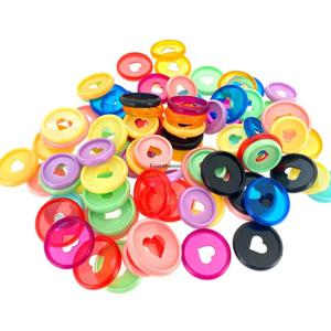 28mm A5 A6 Discbound 노트북 플래너 디스크 바인딩 링 마카롱 하트 모양의 버섯 구멍 디스크 바인딩 디스크 바인딩 용품