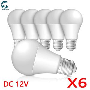 6 개/몫 DC 12V LED 전구 E27 램프 3W 5W 7W 9W 12W 15W Bombilla 태양 Led 전구 12 볼트 저전압 램프 조명
