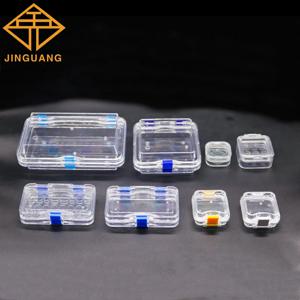 크라운과 교량을 위한 필름 막 다채로운 경첩을 가진 플라스틱 투명한 치과 상자 틀니 저장 상자
