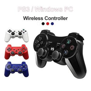 소니 PS3 용 컨트롤러 플레이 스테이션 3 무선 블루투스 조이 패드 6 축 자이로 이중 진동 용 슈퍼 슬림 PC 조이스틱 게임 패드