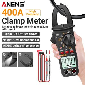 ANENG ST180 디지털 멀티미터 AC 전류계 4000 카운트 전류계 전압 테스터 전류 주파수 커패시턴스 NCV 저항계