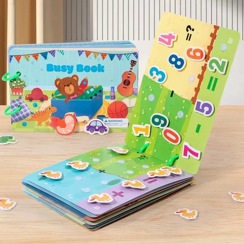 학습 게임 몬테소리 활동 도서 붙여 넣기 스티커 논리적 생활 능력 정렬 교육 매칭 유아 어린이 선물
