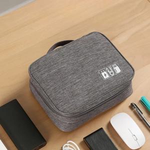 디지털 분리형 여행 가방 대용량 및 다기능 모바일 데이터 케이블 보조베터리 USB 보관 가방