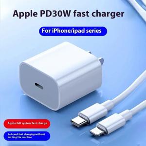 EU US 30W 고속 충전기 아이폰 15 14 13 Pro Max Plus XR X XS Max 고속 충전 USB C타입 케이블 폰 액세서리