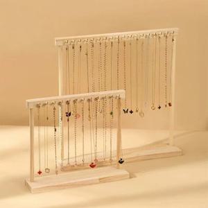 새로운 DIY 조립 쥬얼리 랙 단단한 나무 목걸이 디스플레이 랙 대용량 컬렉션 펜던트 랙 장식품 랙 소품