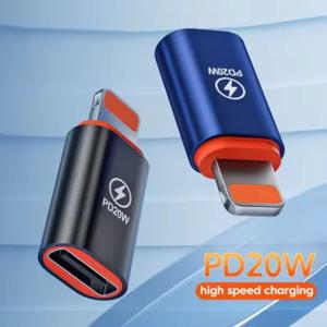 1-4개 PD20W USB C타입 to 라이트닝 충전 어댑터 (iOS 라이트닝 남성 to C타입 여성 커넥터 변환기, 아이폰/아이패드용)