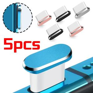 아이폰 16 16pro 15pro/15 Pro Max/15 Plus 휴대폰용 5/1개입 C타입 금속 먼지 방지 플러그, USB C 충전 포트 보호 캡