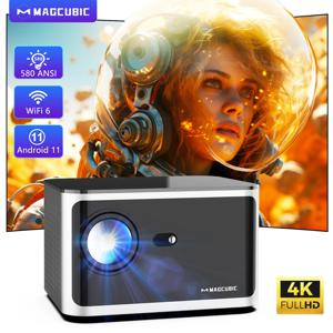 Magcubic HY350 Pro 580ANSI 프로젝터 안드로이드 11 4K 1080P Wifi6 음성 제어 Allwinner H713 전자 초점 BT 5.0 홈 시네마