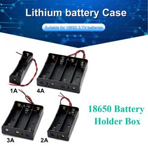 1/2/3/4 슬롯 18650 배터리 홀더 상자 3.7V 배터리 보관 케이스 연결 와이어가 있는 플라스틱 셀 컨테이너 18650 병렬 배터리