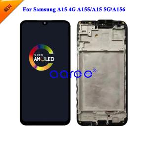 AMOMLED OLED LCD 스크린, LCD 스크린 터치 디지타이저 어셈블리, 삼성 A15 4G A155 5G A156