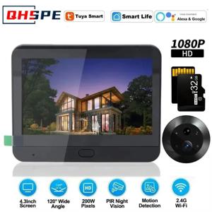 도어 카메라 Icam365 틈 구멍 카메라 홈 무선 전화 4.3 화면 야간 PIR wifi 무선 보안 보호 스마트 홈