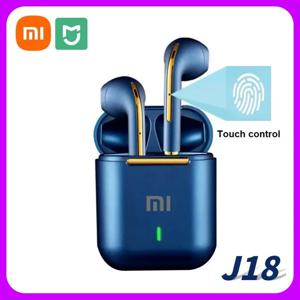 Xiaomi J18 무선 블루투스 헤드셋 HiFI 이어폰 형 스테레오 마이크 터치 방수 TWS 소음 차단 게임용 헤드셋
