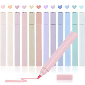 메모 작성용 모란디 컬러 하이라이터 펜 세트 키트, 6 개, 12 개