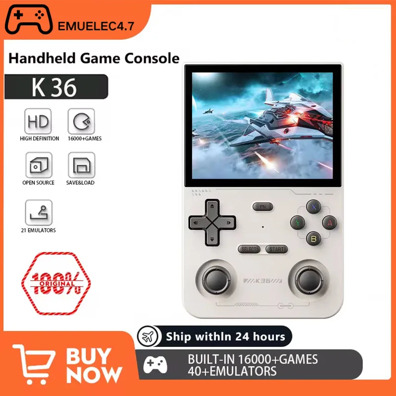 Consola de videojuegos portátil Retro K36 R36S de código abierto, PSP용 15000개의 게임 에뮬레이터, 3,5인치 IPS 화면