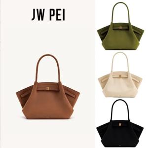 JW PEI 만두 롤빵 작은 여성용 어깨 크로스 바디 백 고품질 휴대용 소형 가방 Women'sMedium Faux Suede Tote Bag