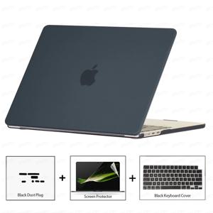 MacBook Air 13 2025 케이스 Air 13.6 모델 A3240 초박형 케이스 및 먼지 플러그 및 스크린 필름 및 키보드 커버 M3 M2 Air 15 M4