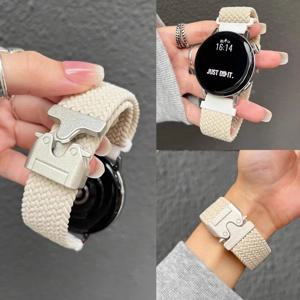 삼성 갤럭시 시계 7/FE/6/5/5 pro/4/Classic/3 용 스트랩 땋은 팔찌 correa Huawei watch GT 2 3 pro 4 20mm 22mm 시계 밴드