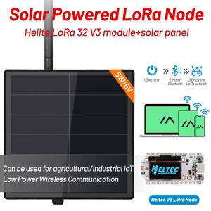 Heltec LoRa32 V3 보드가 포함된 D5L 태양광 발전 노드 5W 태양광 패널 전원 저전력 SX1262 Meshtastic Solar Node 배터리 내장
